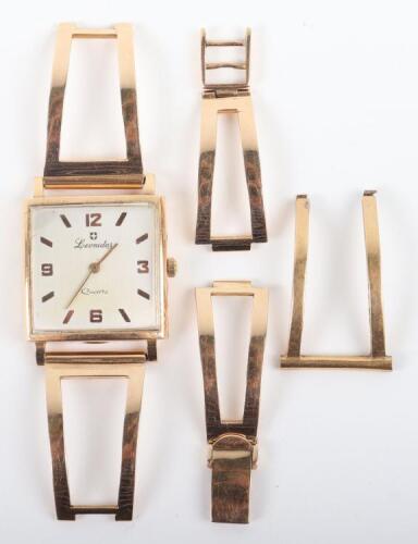 An 18ct gold ladies Leonidas bracelet watch