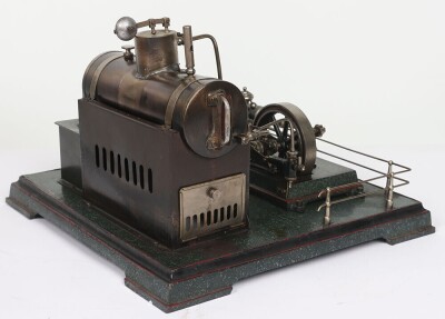 J Falk horizontal stationary live steam engine, German 1920s, - 3