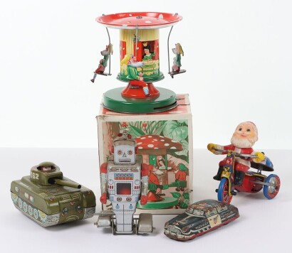 Five Miscellaneous Novelty Tin Plate Toys