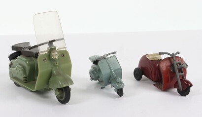 Three toy Scooters, 1950s/60s,