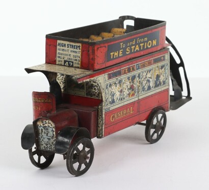 Minerva Series tinplate London General open top Omnibus, English circa 1925,