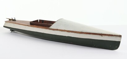 Large wooden and tinplate Bassett Lowke electric motored Speedboat, 1920s,