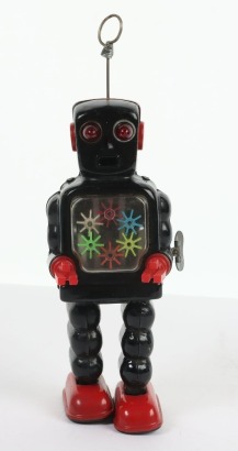 KO (Japan) clockwork High Wheel walking Robot, circa 1960,