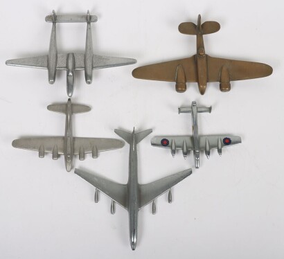 Five Metal Aircraft Desk Top Models,