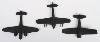 Three Scarce Air Recognition Wooden WWII model Aircraft