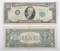 USA Ten Dollar banknote misprint printing error