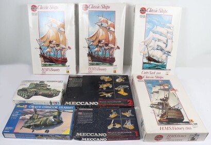 Four Boxed Airfix Classic Ships Model Kits