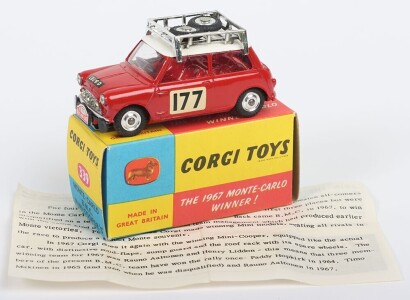 Vintage Corgi Toys 339 Monte Carlo 1967 Winner B.M.C Mini Cooper S