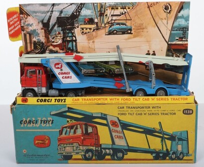 Vintage Corgi Major Toys 1138 Ford Articulated Car Transporter