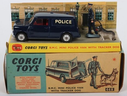 Vintage Corgi Toys 448 B.M.C. Mini Police Van with Tracker Dog
