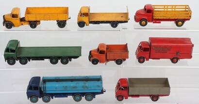 Eight Unboxed Dinky Toys Commercial Vehicles