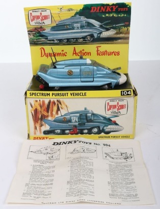 Vintage Dinky Toys Boxed 104 Spectrum Pursuit vehicle direct from Captain Scarlet and The Mysterons