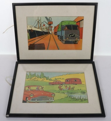 Two Scarce Matchbox Series Prints
