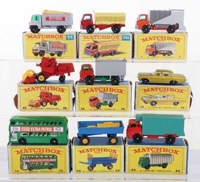 Nine Boxed Matchbox Lesney Regular Wheels