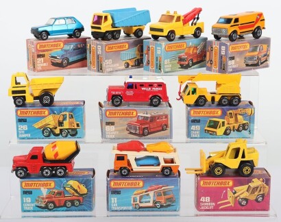 Ten Vintage Matchbox Boxed Superfast Models