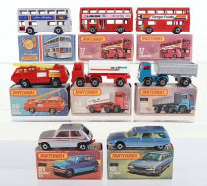 Eight Boxed Matchbox Superfast Models