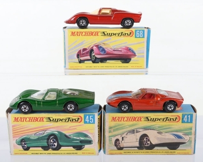 Matchbox Superfast MB-41A Ford GT Bronze body, yellow base