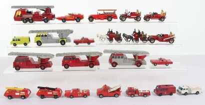 A Quntity of Vintage Matchbox Model Fire Engines