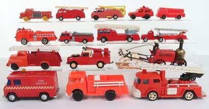 A Collection of Plastic Fire Engine Models,