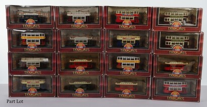 Collection of Corgi model trams,
