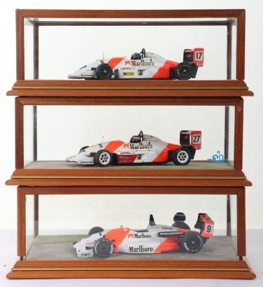 Three Hand-built Marlboro F1 Racing Car Models