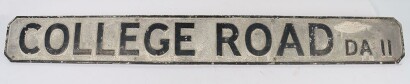 Vintage College Road Sign