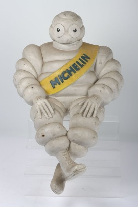 A Vintage Bibendum Michelin Man Moulded Plastic Advertising seated Figure,