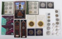 A selection of GB commemorative crowns, 2xLondon 2012 50p (sealed)