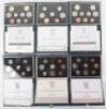 Six Royal Mint proof sets 1982, 1983, 1984, 1985, 1987, 2x1989 - 3