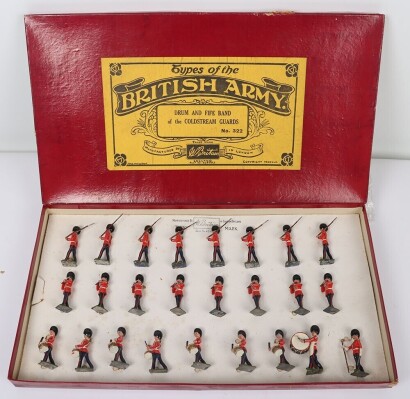 Britains scarce boxed set 322 Drum and Fife Band of the Coldstream Guards, 1934-41,