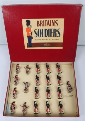 Britains boxed set 9435 Band of the Highland Pipers, Black Watch, 1962-65,