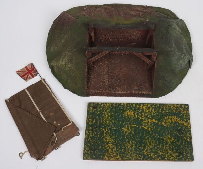 Wooden trench gun emplacement,