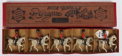 Britains rare boxed set 32 2nd Dragoons, Royal Scots Greys, first version, 1895,