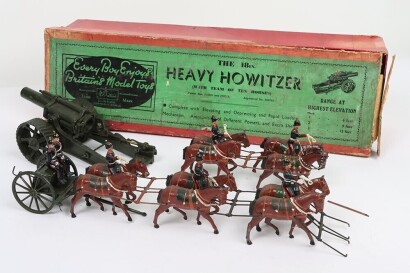 Britains boxed set 211Heavy Howitzer gun team, circa 1930,