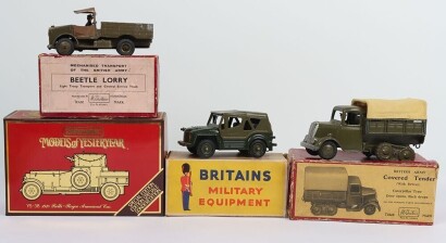 Britains three boxed post-war Army vehicles,