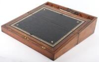 A 19th century walnut and brass writing slope