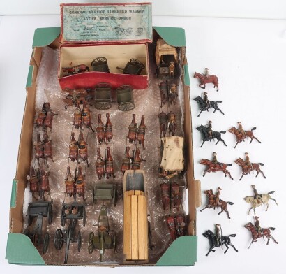 Britains Horse drawn artillery and other horse teams in khaki active service order,