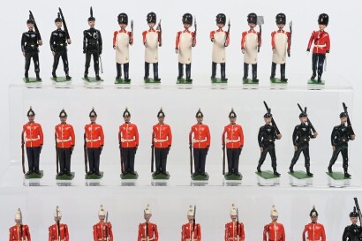 Britains professionally repainted/modified British Band and Infantry of the line,
