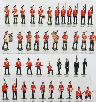 Britains professionally repainted/modified British Band and Infantry of the line,