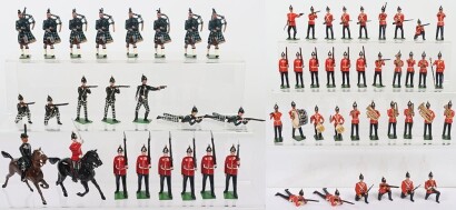 Britains professionally repainted/modified British Band and Infantry of the line,