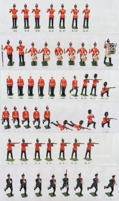 Britains professionally repainted/modified British Band and Infantry of the line,
