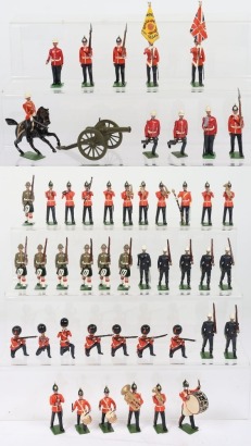 Britains professionally repainted/modified British Band and Infantry of the line,