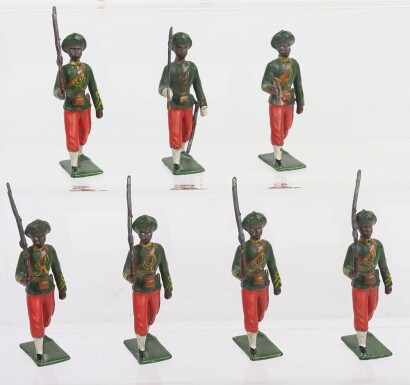 Noris or similar 60mm solid cast British Indian Army infantry,