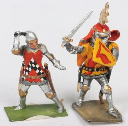 Two Frederick Ping Heraldic Knights,