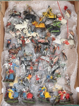Britains and other lead painted Knights and Medieval figures,