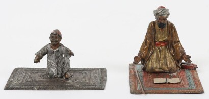 Lead painted praying North African Arab,