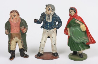 Heyde lead painted 75mm Charles Dicken Character figures,