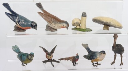Lead painted Garden Birds,