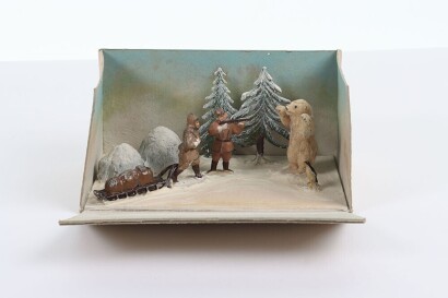 Timpo lead Arctic Explorers diorama set, circa 1950,
