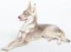 A 1920’s Allach style porcelain dog, by Karner
